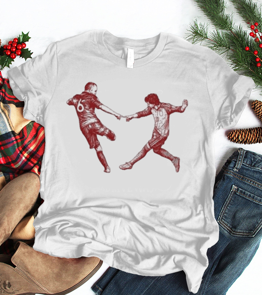 Andrés Iniesta Ferran Torres 2010 2026 Campeones Del Mundo Football Legends T-Shirt