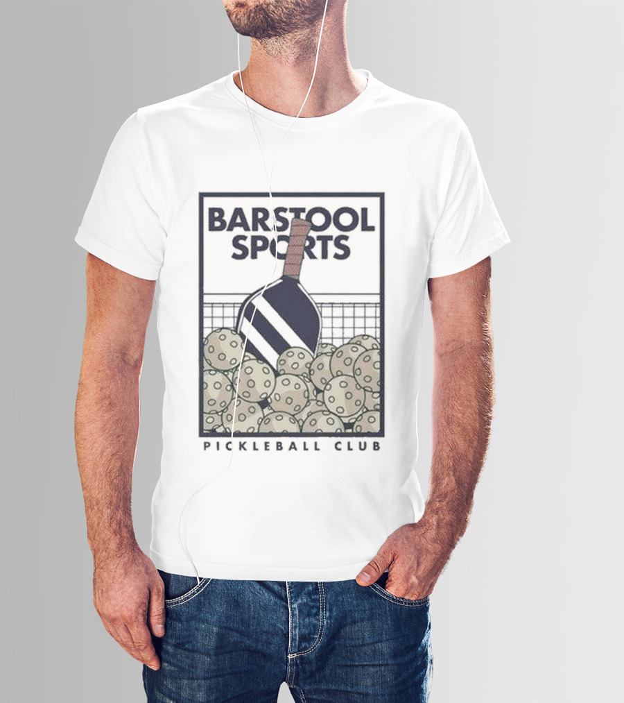 Barstool Sports Pickleball Club Paddle And Net T-Shirt
