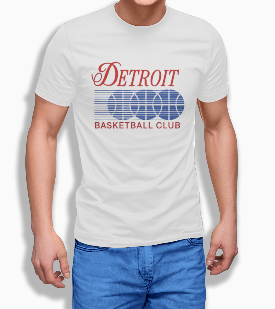 Detroit Basketball Club Basketball Silhouette Stripes T-Shirt