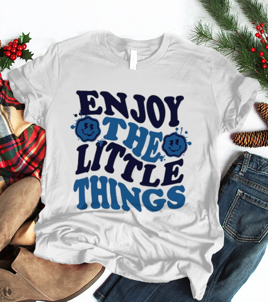 Enjoy The Little Things Smiley Faces T-Shirt