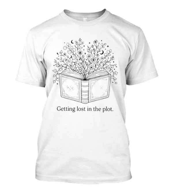 Getting Lost In The Plot Floral Storybook T-Shirt