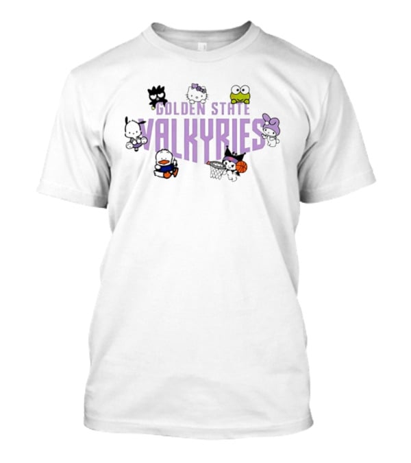 Golden State Valkyries Hello Kitty Sanrio Basketball Team Characters T-Shirt