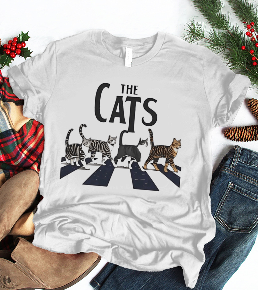 The Cats Abbey Road Crossing For Cat Lovers T-Shirt