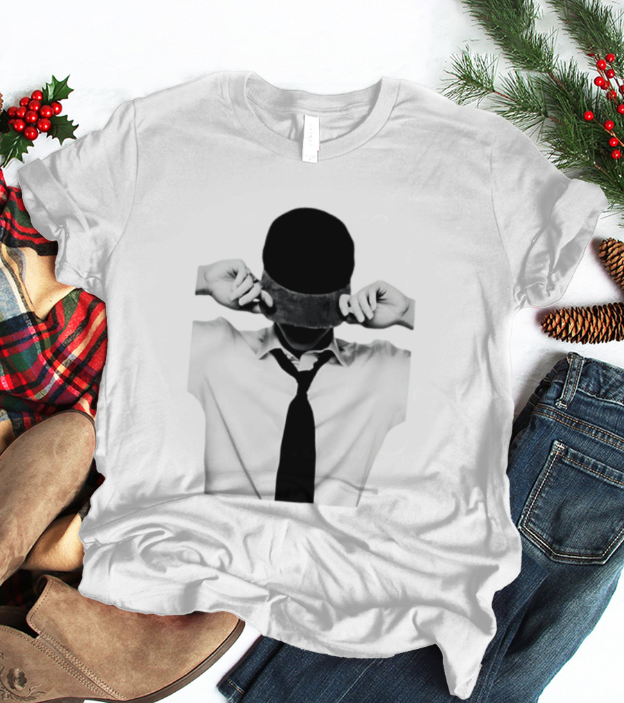 Jungkook BTS Black And White Cap And Tie T-Shirt