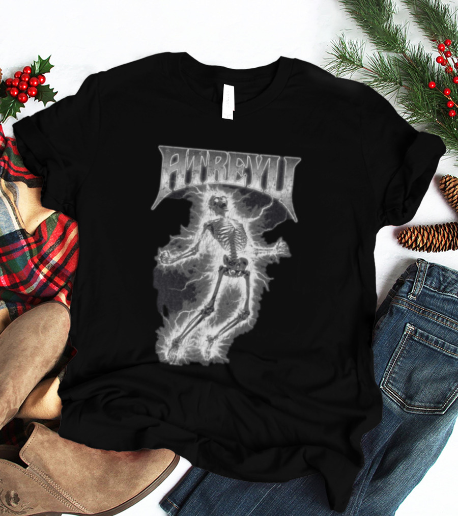 Atreyu Electric Skeleton Lightning Scene T-Shirt