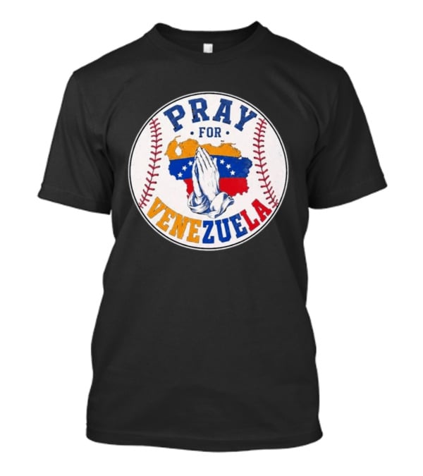 Pray For Venezuela Baseball Map Hands T-Shirt