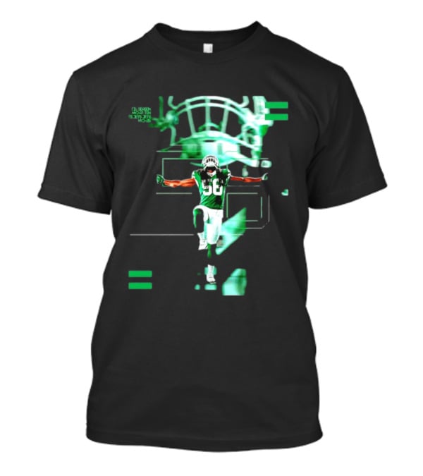 New York Jets 56 Days Til Season Countdown With Football Player And Helmet T-Shirt