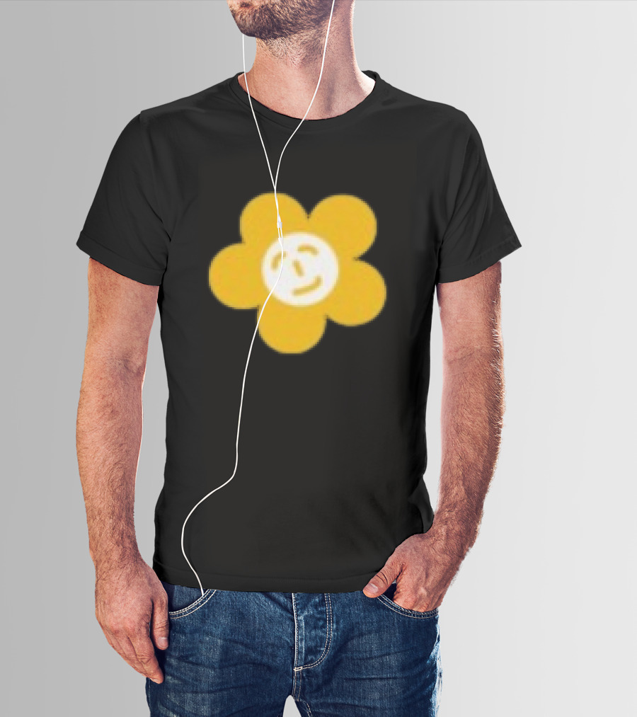 Paperboxmart Store Smiling Yellow Flower Face T-Shirt