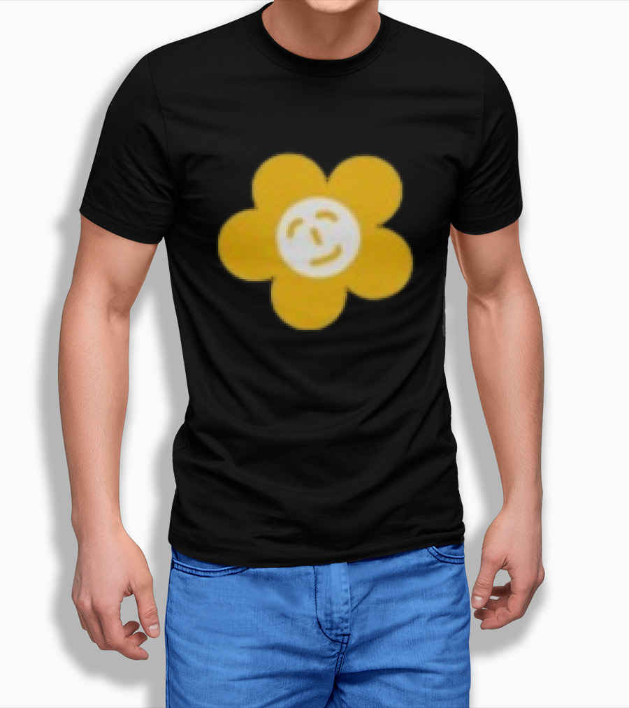 Paperboxmart Store Smiling Yellow Flower Face T-Shirt
