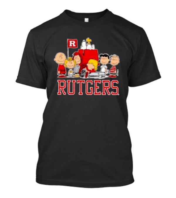 Peanuts Characters Rutgers Scarlet Knights Snoopy Woodstock Lucy Charlie Brown T-Shirt