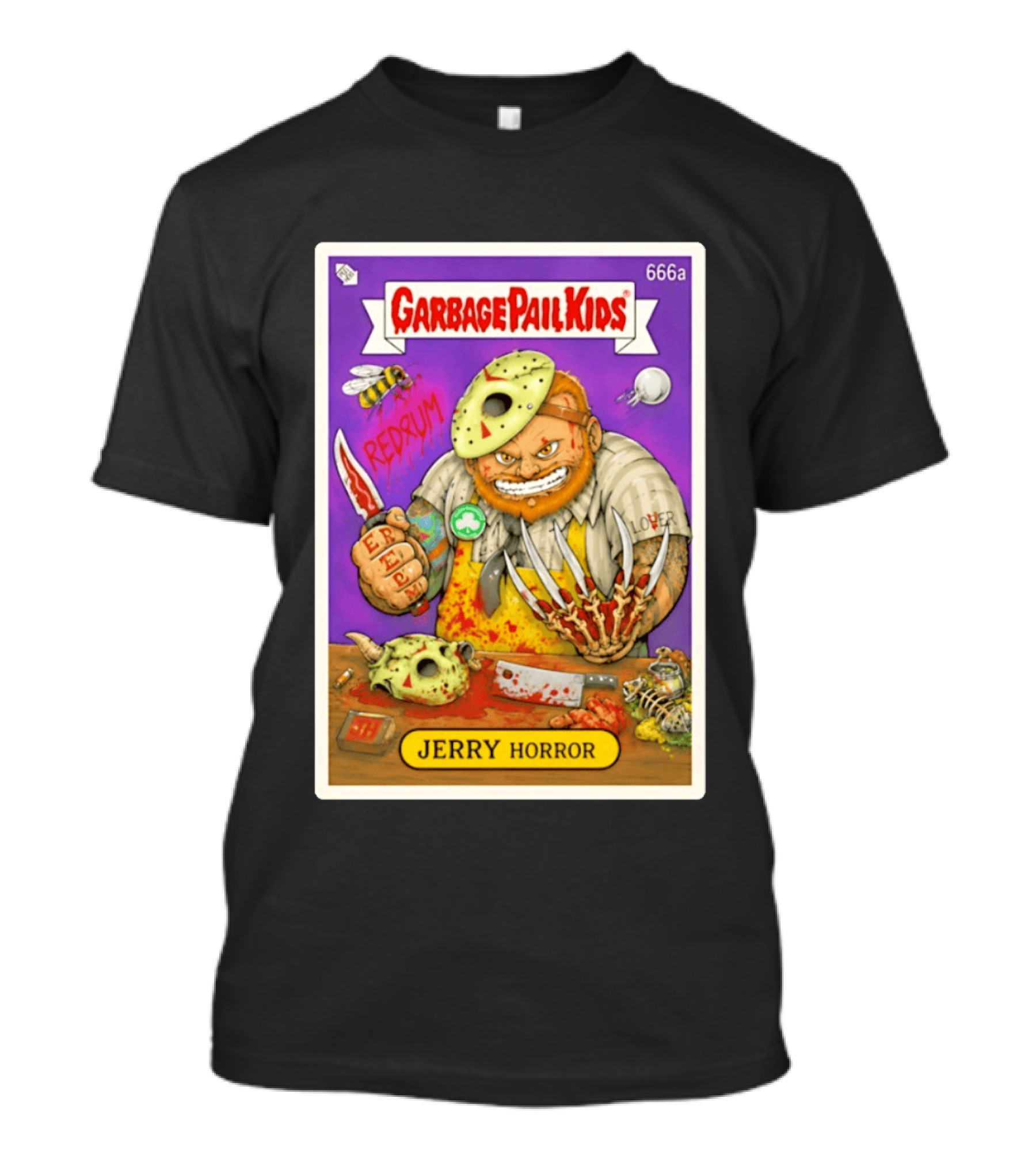 Garbage Pail Kids 666a Jerry Horror Redrum Trading Card T-Shirt