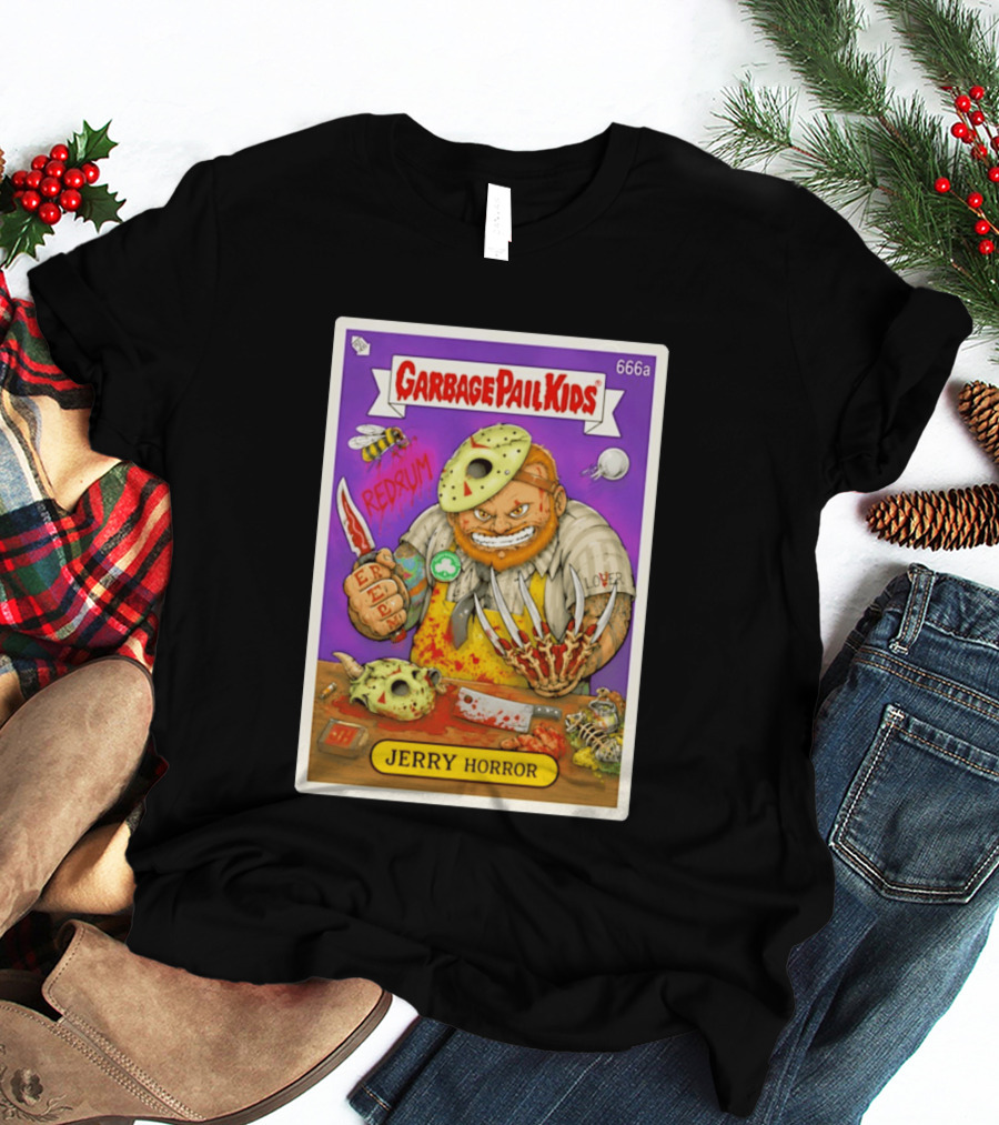 Garbage Pail Kids 666a Jerry Horror Redrum Trading Card T-Shirt