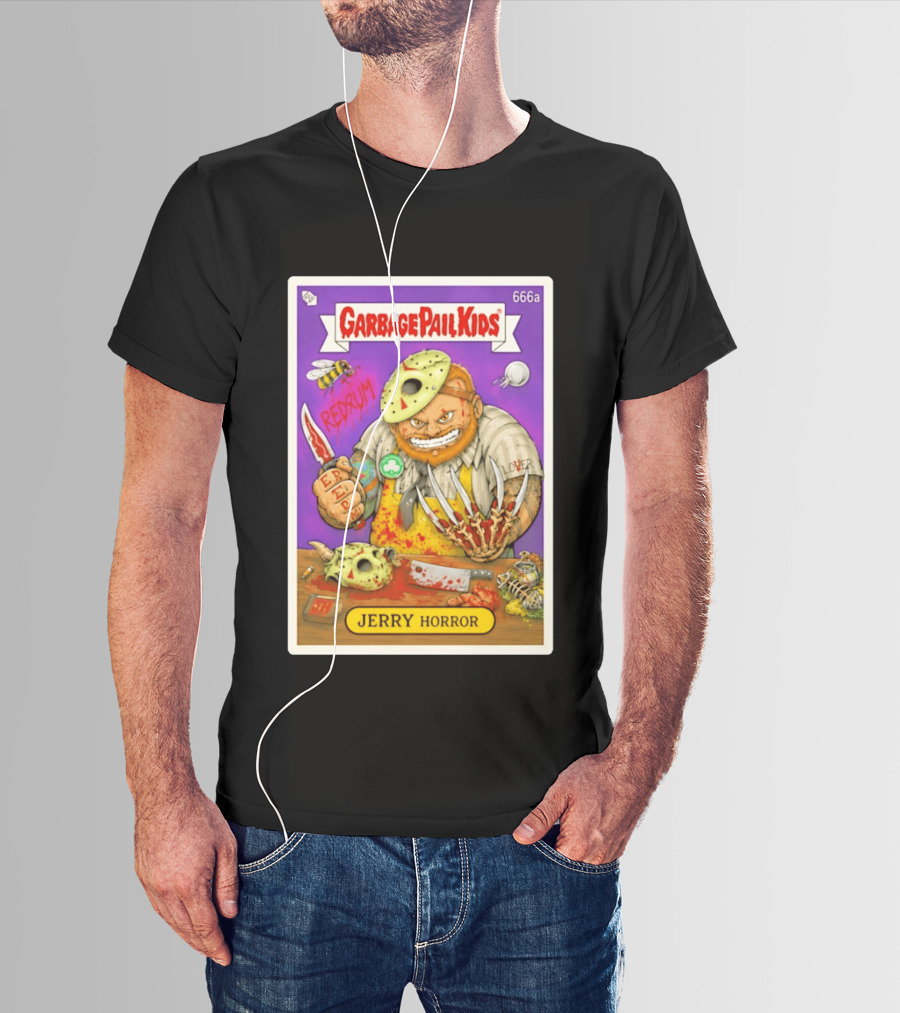 Garbage Pail Kids 666a Jerry Horror Redrum Trading Card T-Shirt