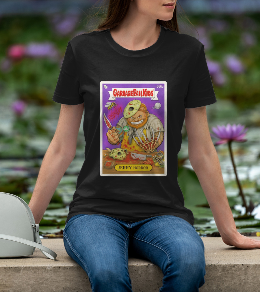Garbage Pail Kids 666a Jerry Horror Redrum Trading Card T-Shirt