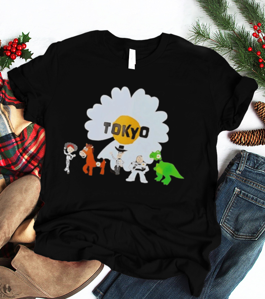 Jessie Bullseye Woody Buzz Lightyear Rex Toy Story Tokyo Flower T-Shirt