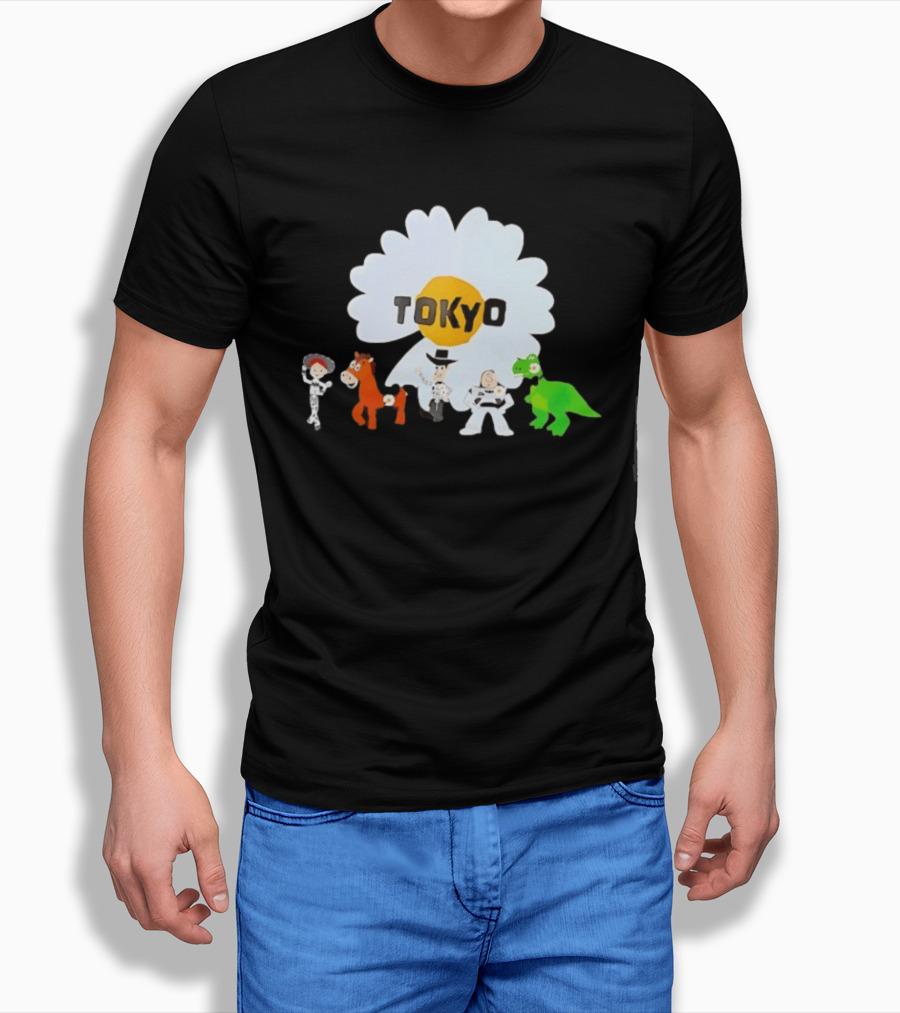 Jessie Bullseye Woody Buzz Lightyear Rex Toy Story Tokyo Flower T-Shirt