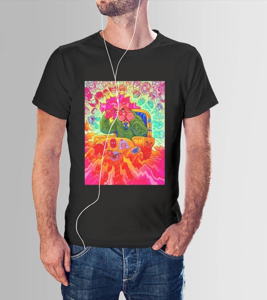 Professor X Dazzler World Tour X Men Collage Psychedelic Comic Art Marvel Characters T-Shirt