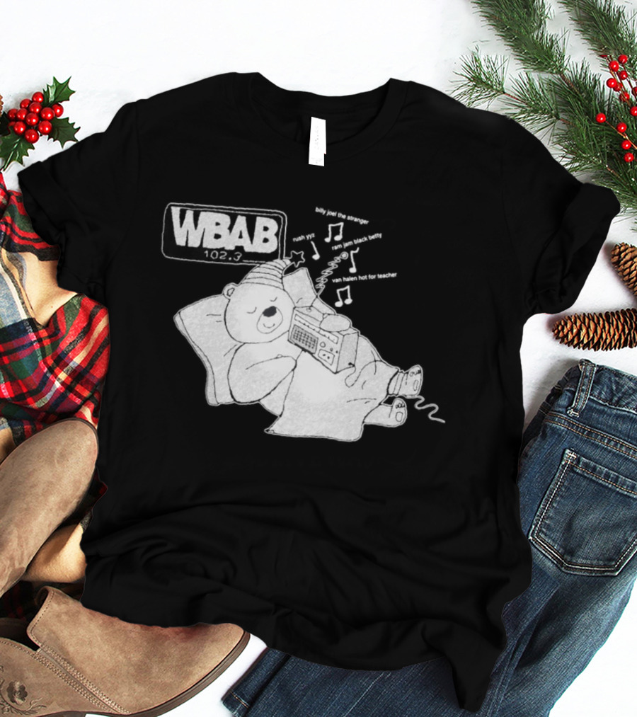 WBAB 102.3 Sleeping Bear Music Notes Radio Billy Joel The Stranger Rush YYZ T-Shirt
