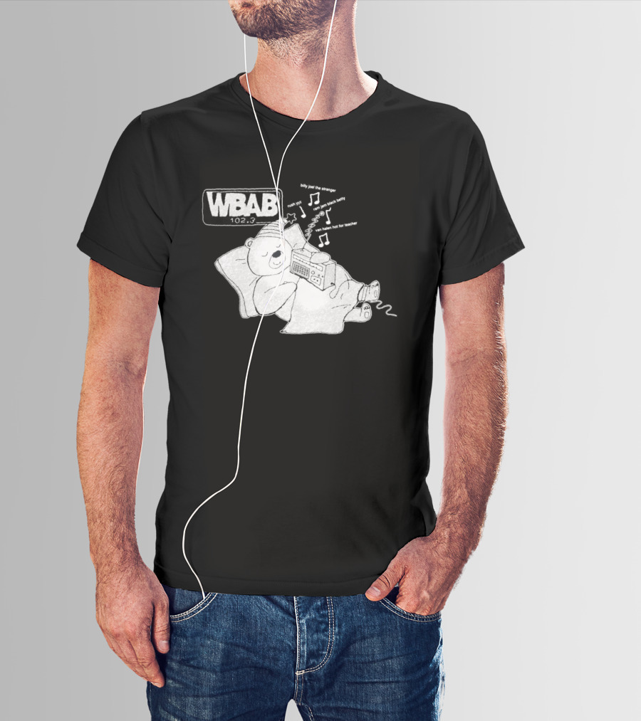 WBAB 102.3 Sleeping Bear Music Notes Radio Billy Joel The Stranger Rush YYZ T-Shirt