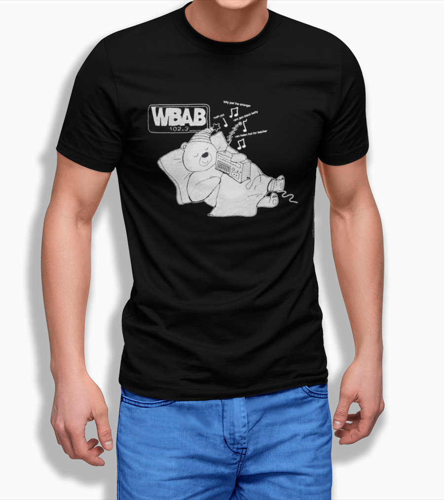 WBAB 102.3 Sleeping Bear Music Notes Radio Billy Joel The Stranger Rush YYZ T-Shirt