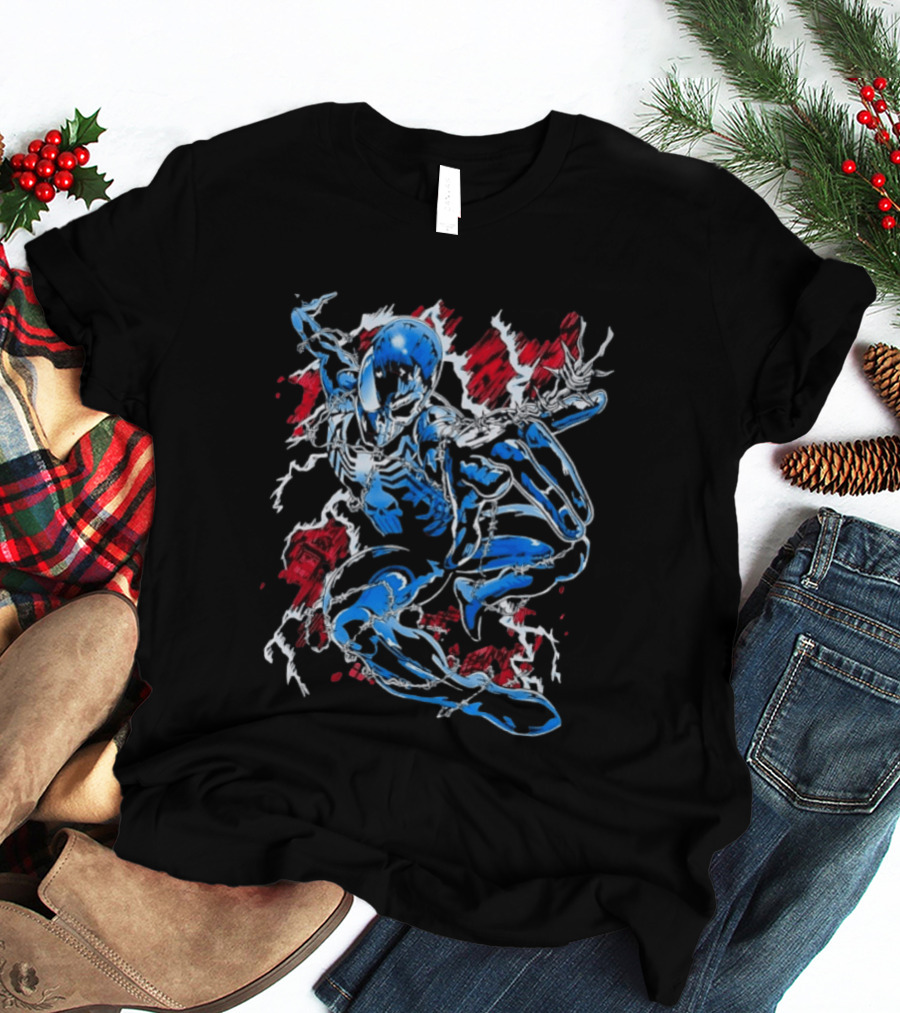 Punisher Spider Man Mashup Marvel Comics Blue Venom Transformation T-Shirt