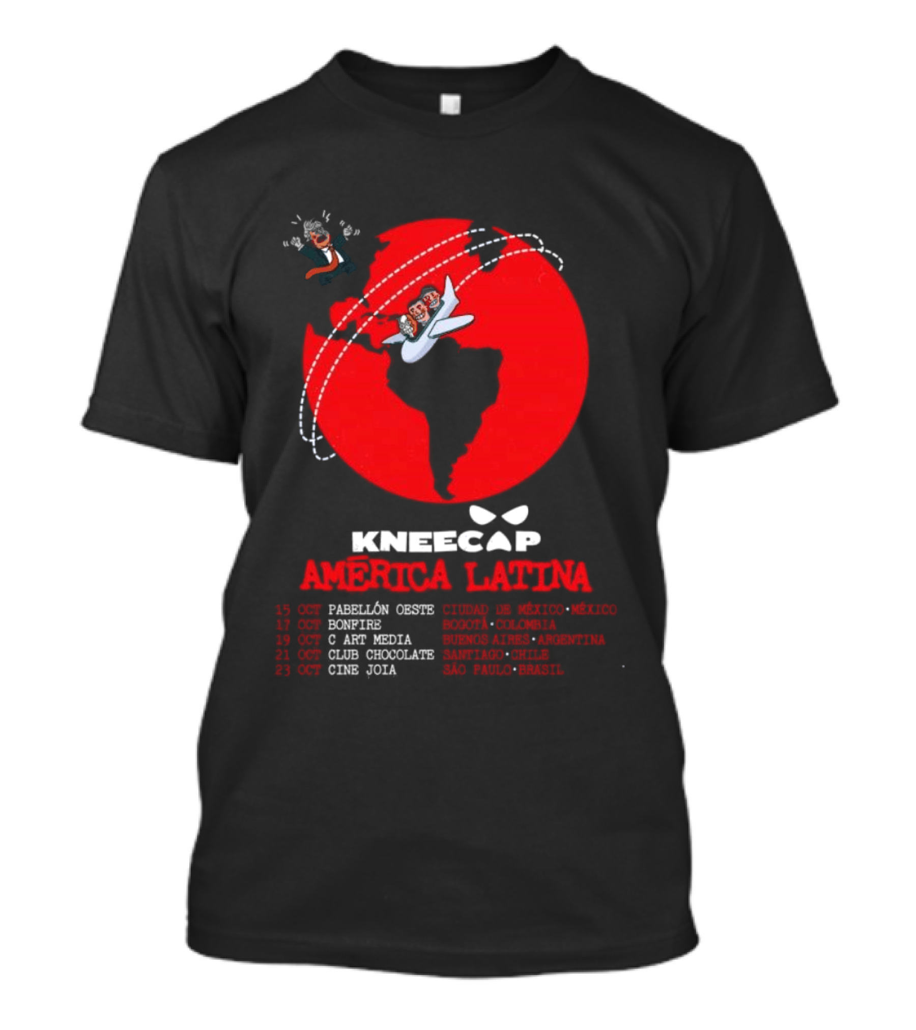 Kneecap America Latina Clowns Plane Adventure T-Shirt