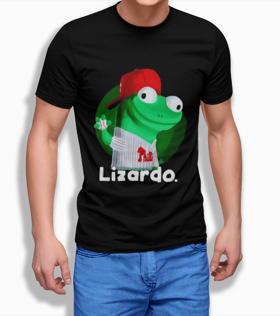 Lizardo Philadelphia Phillies Baseball Philli Red Cap Cartoon T-Shirt