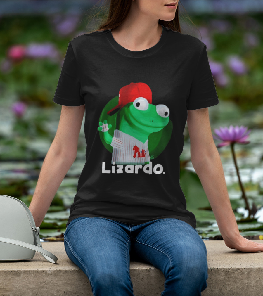 Lizardo Philadelphia Phillies Baseball Philli Red Cap Cartoon T-Shirt