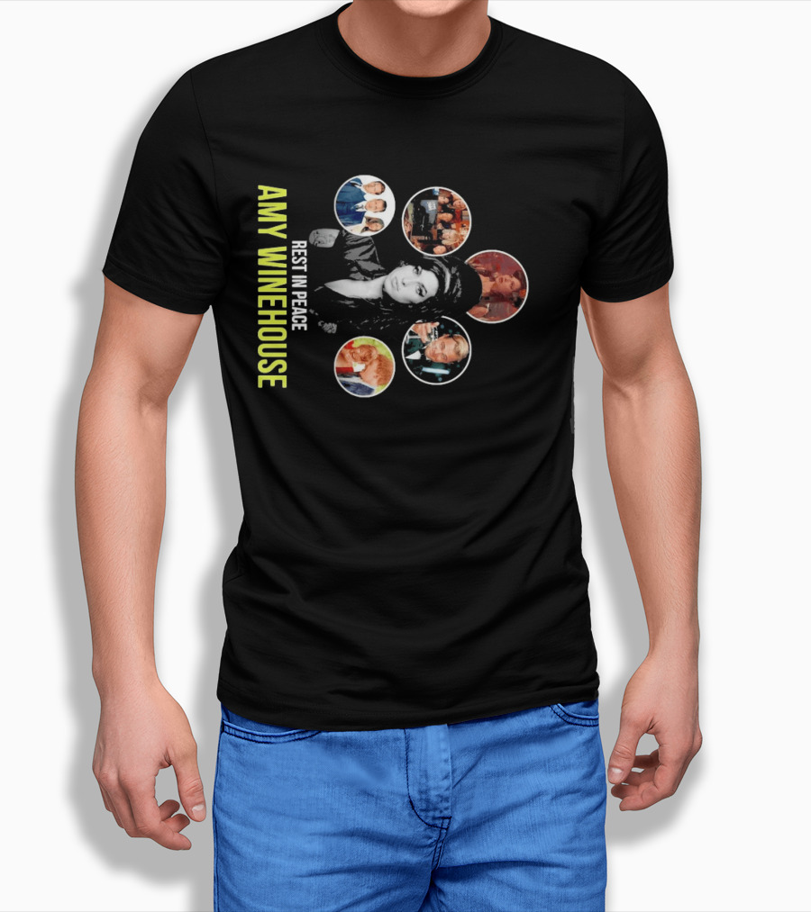 Rest In Peace Amy Winehouse Iconic Collage T-Shirt