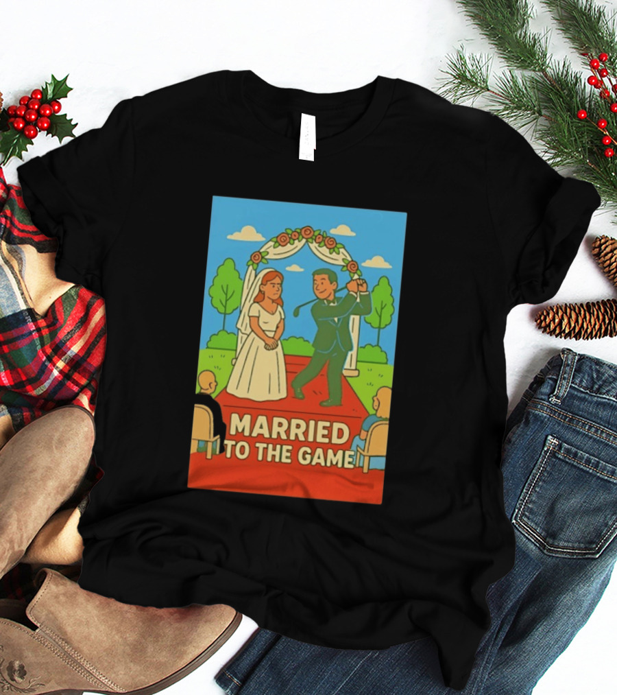 Married To The Game Groom Golfing At Wedding T-Shirt