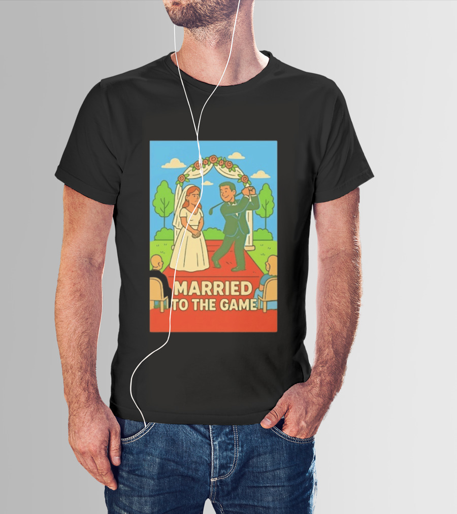 Married To The Game Groom Golfing At Wedding T-Shirt