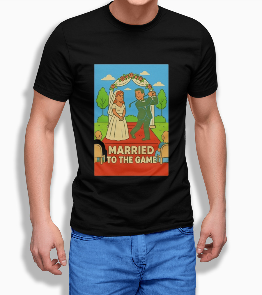 Married To The Game Groom Golfing At Wedding T-Shirt