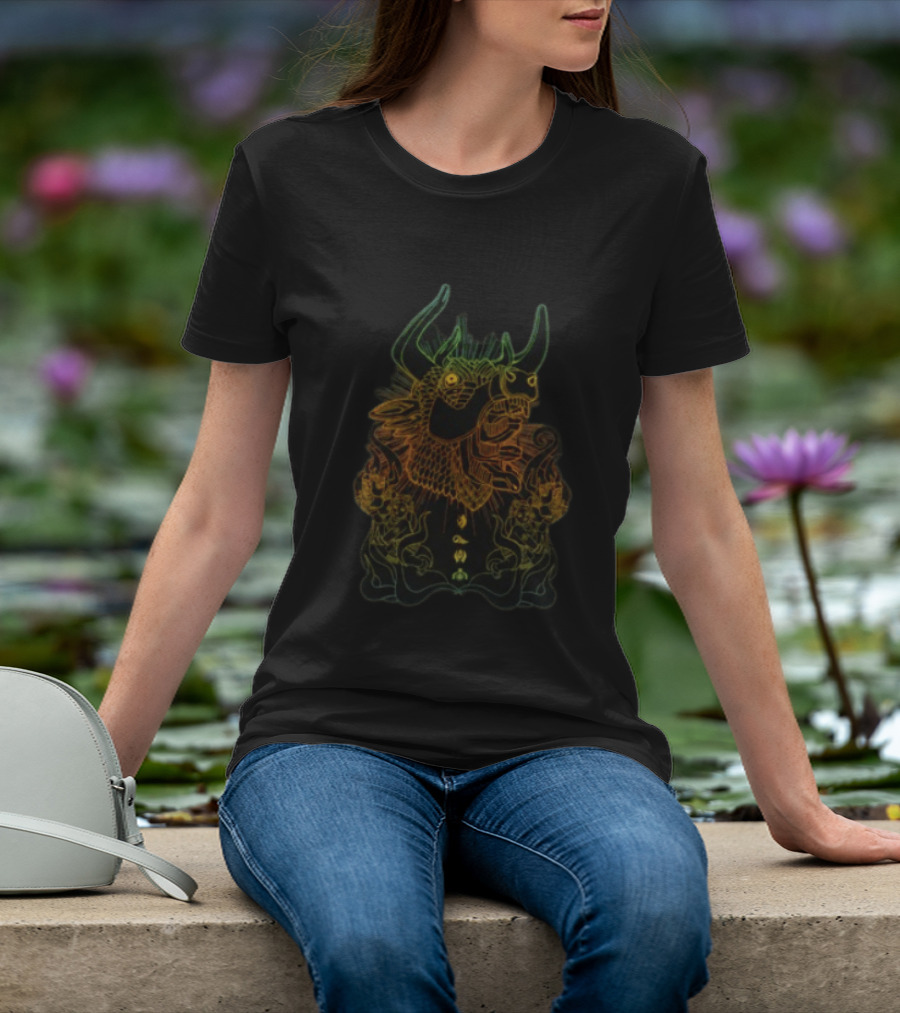 Mastodon Beast Pullover With Intricate Horned Creature T-Shirt
