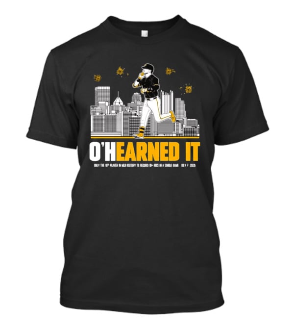Ryan Ohearn Pittsburgh Pirates 10 RBI Game Ohearned It July 7 2026 MLB Skyline T-Shirt