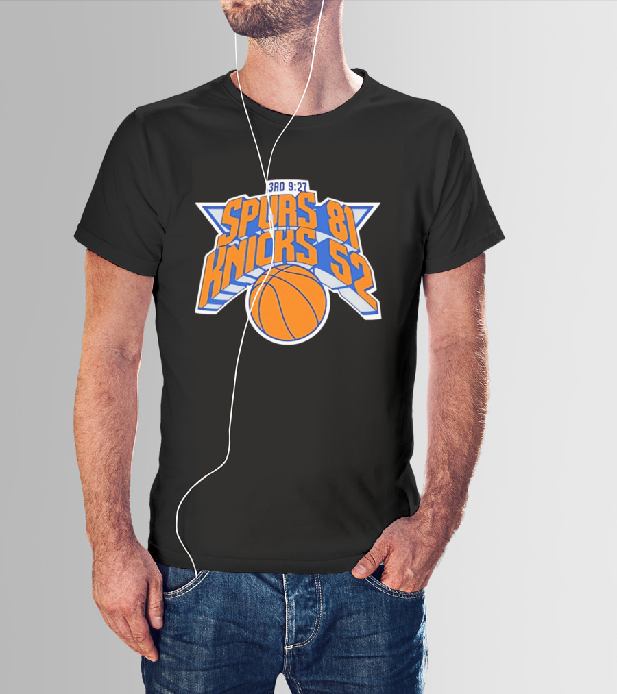 3rd Quarter 9:27 Spurs 81 Knicks 52 T-Shirt
