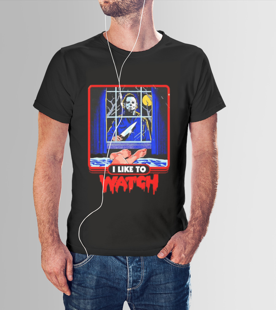 Michael Myers Halloween I Like To Window Scene T-Shirt