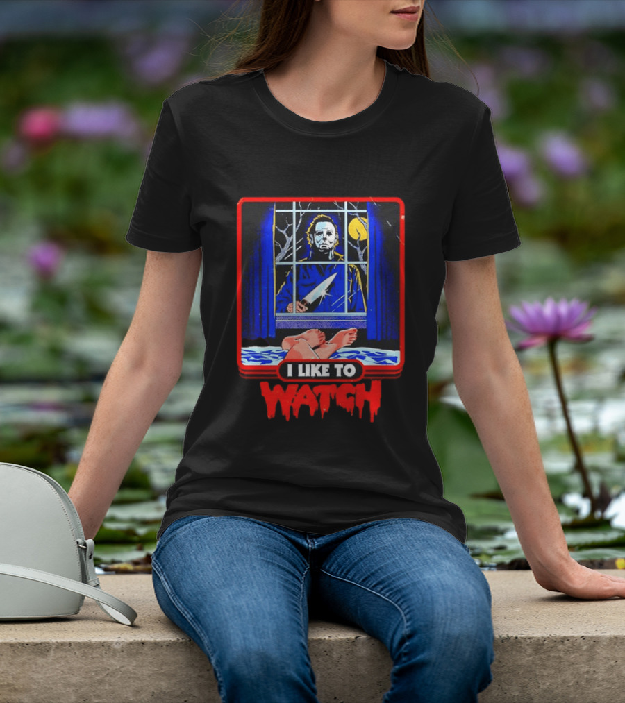 Michael Myers Halloween I Like To Window Scene T-Shirt