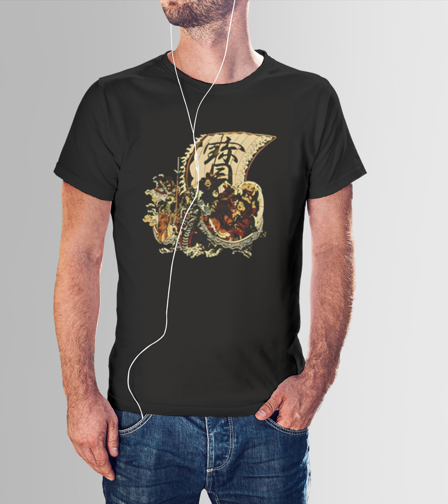Seven Lucky Gods Japanese Shichi Fukujin Takarabune Treasure Ship T-Shirt