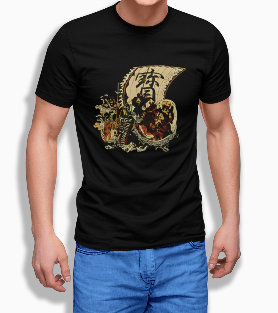 Seven Lucky Gods Japanese Shichi Fukujin Takarabune Treasure Ship T-Shirt