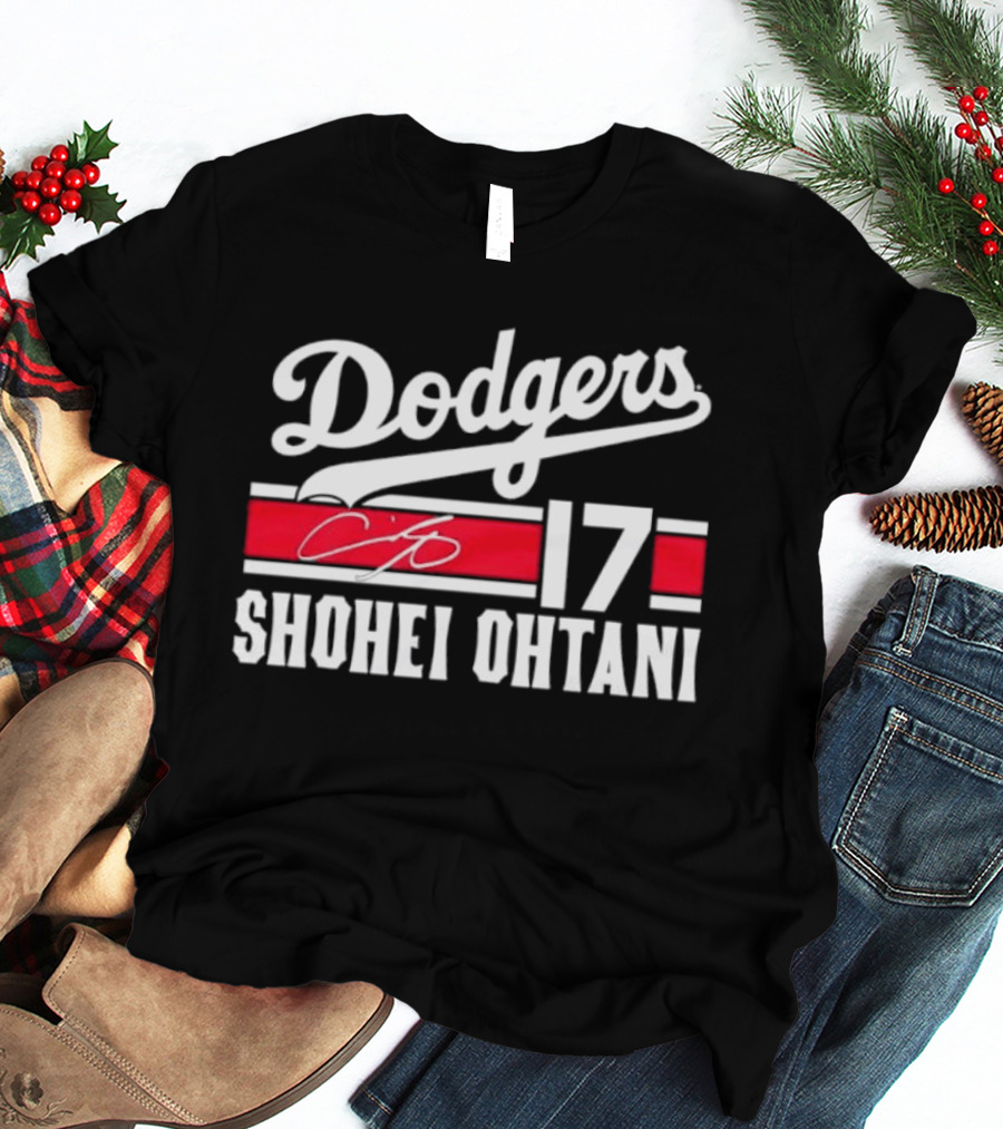 Dodgers Shohei Ohtani 17 Signature T-Shirt