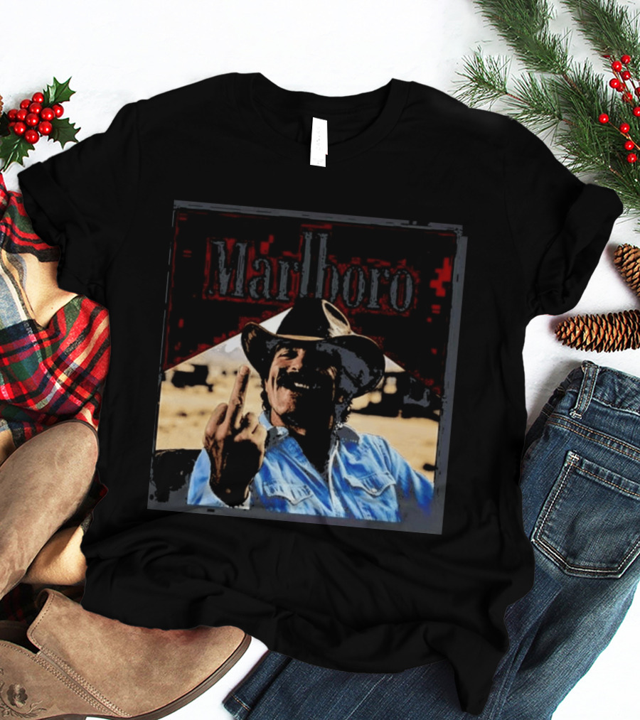 Marlboro Cowboy Middle Finger Cigar Tom Selleck Attitude T-Shirt