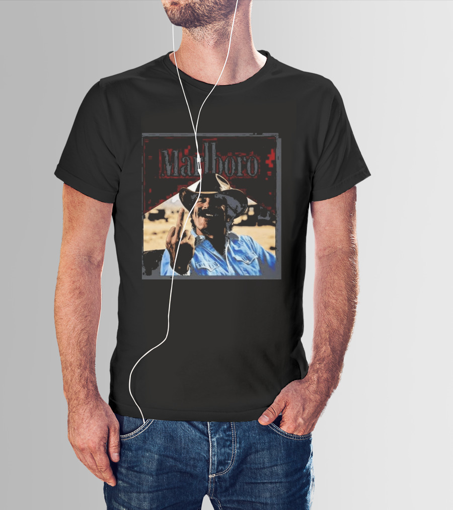 Marlboro Cowboy Middle Finger Cigar Tom Selleck Attitude T-Shirt