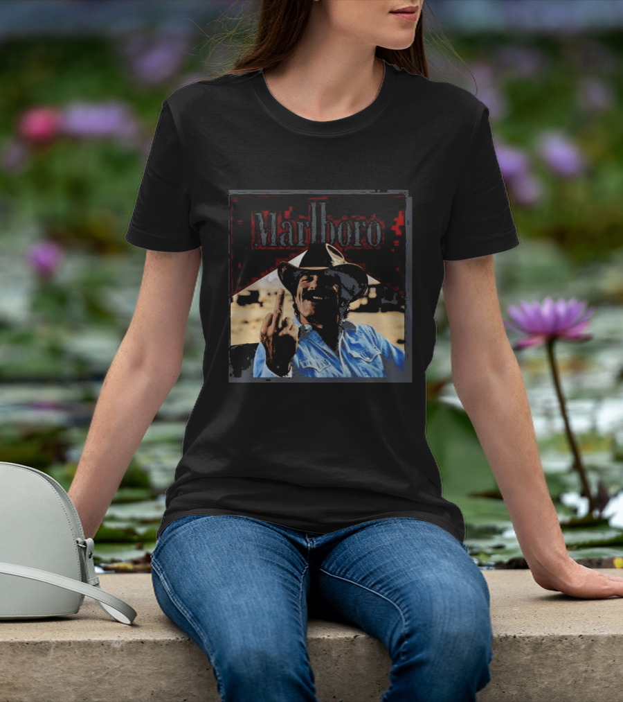 Marlboro Cowboy Middle Finger Cigar Tom Selleck Attitude T-Shirt