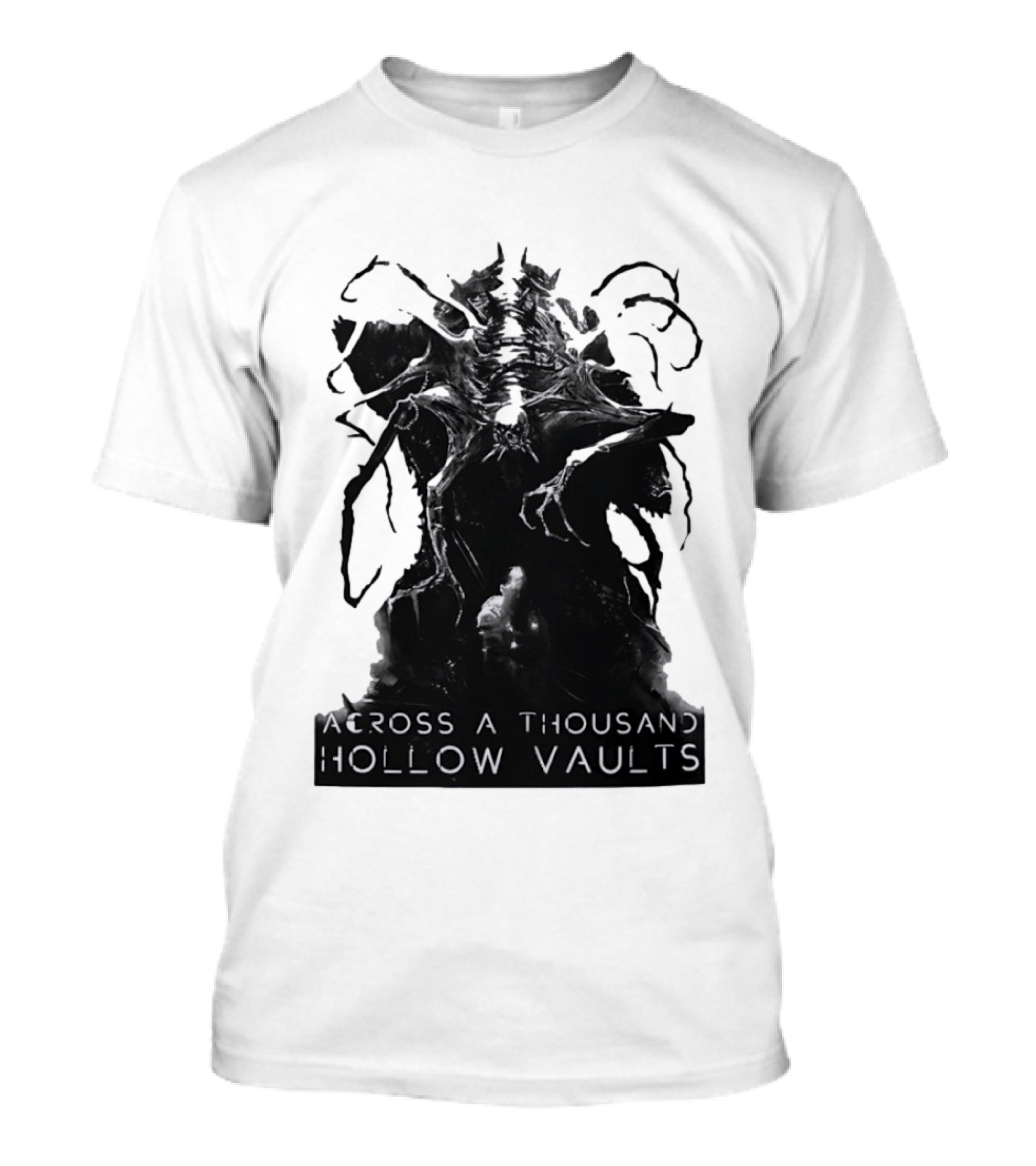Across A Thousand Hollow Vaults Dark Fantasy Creature Horror Mythical Entity T-Shirt