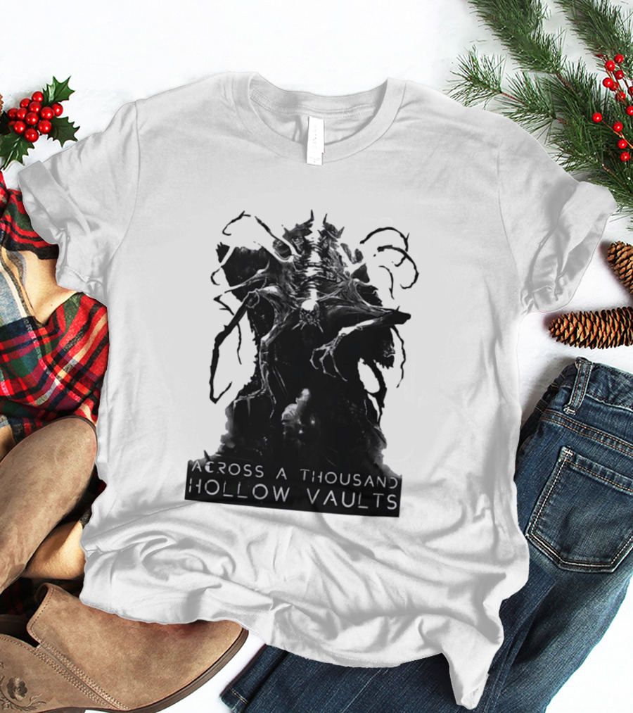Across A Thousand Hollow Vaults Dark Fantasy Creature Horror Mythical Entity T-Shirt