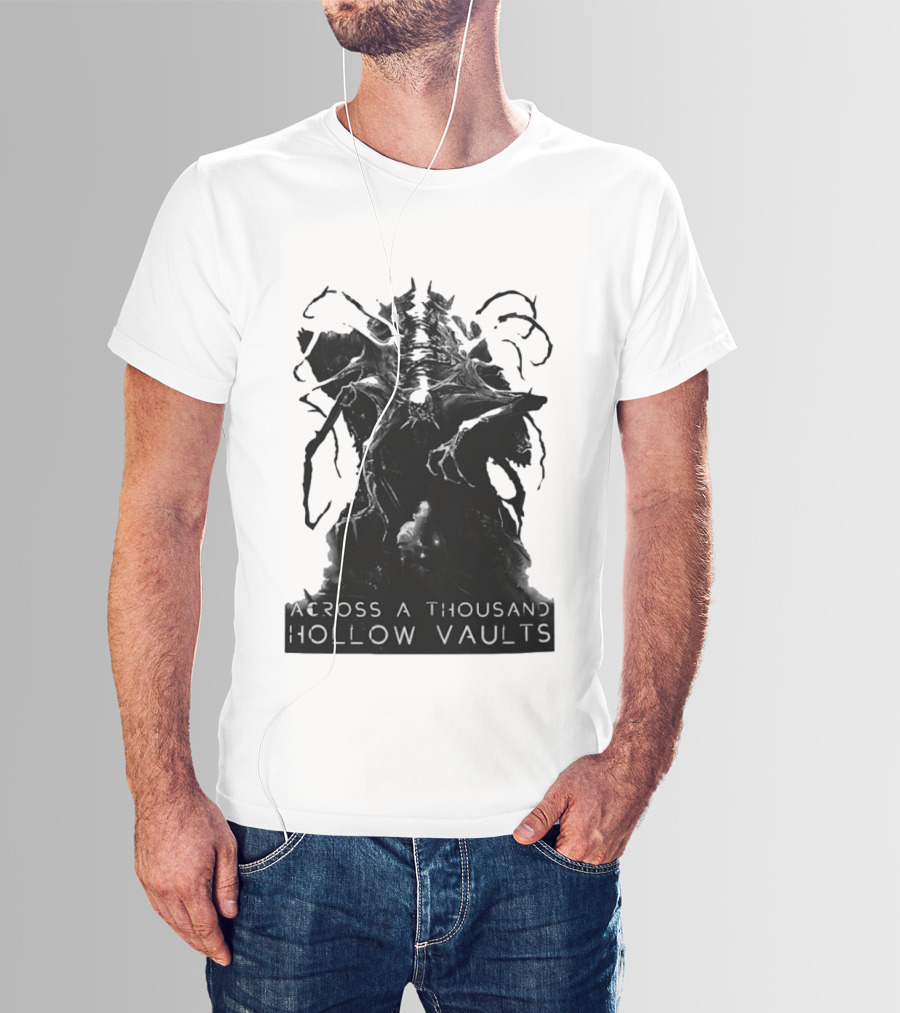 Across A Thousand Hollow Vaults Dark Fantasy Creature Horror Mythical Entity T-Shirt
