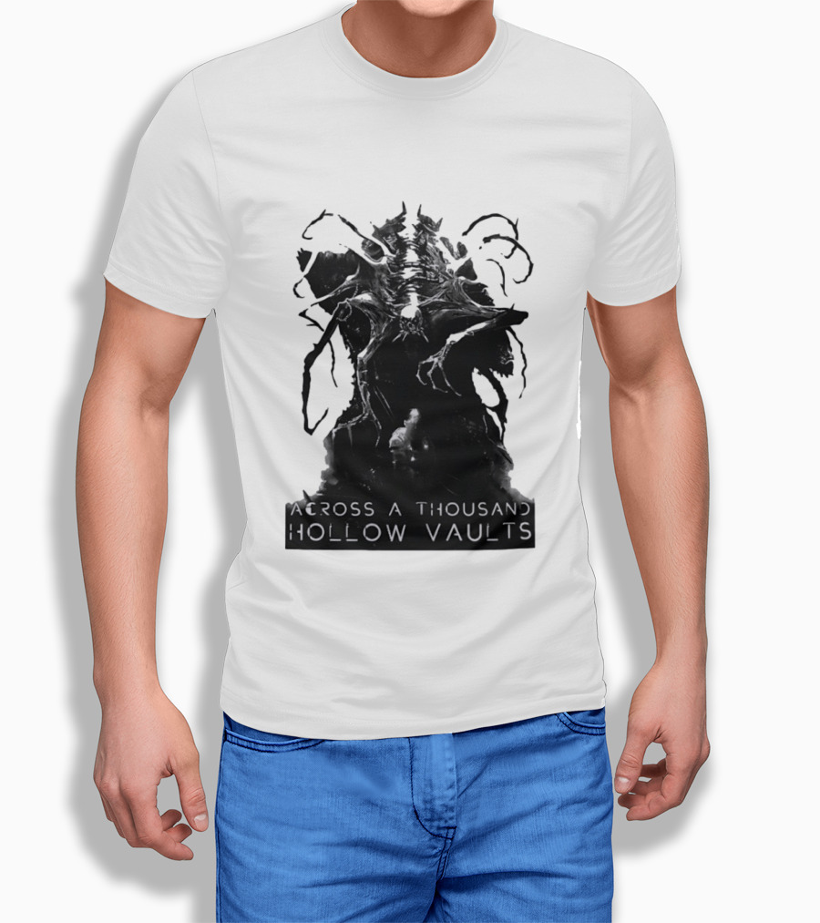 Across A Thousand Hollow Vaults Dark Fantasy Creature Horror Mythical Entity T-Shirt