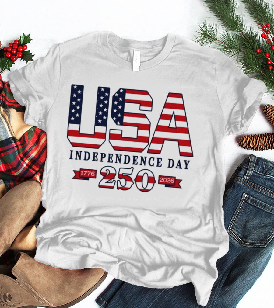 USA Independence Day 250 Made In America 1776 2026 T-Shirt