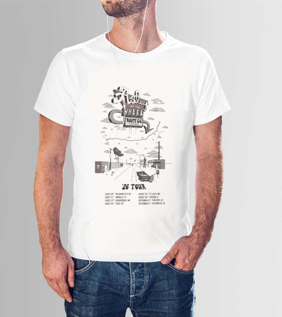 Asleep At The Wheel Tour 2026 Americana Road Trip Texas Nashville Route T-Shirt