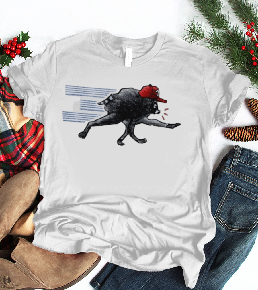 Toronto Blue Jays Baseball Raccoon Wearing Red Cap MLB T-Shirt